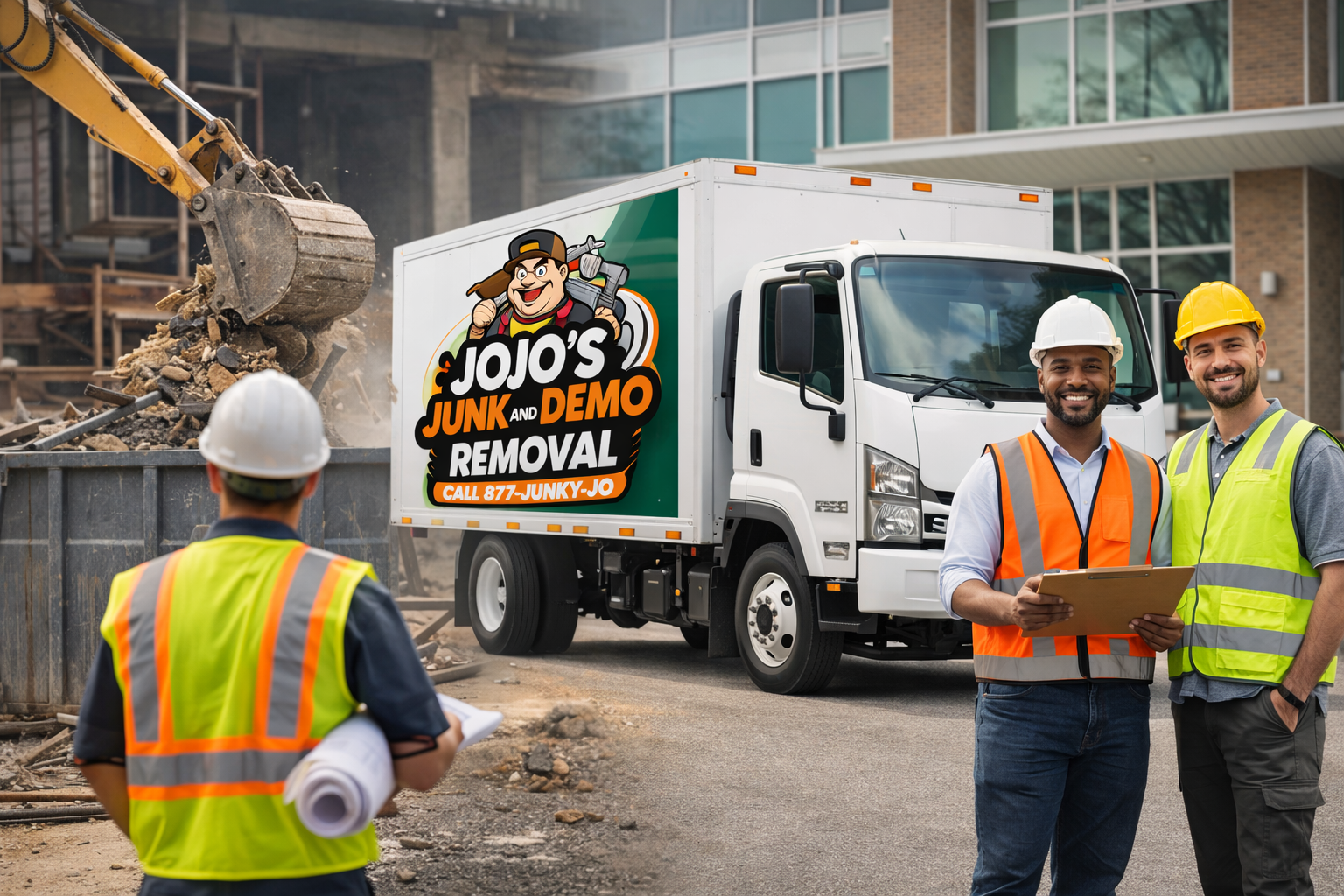 Commercial junk removal truck